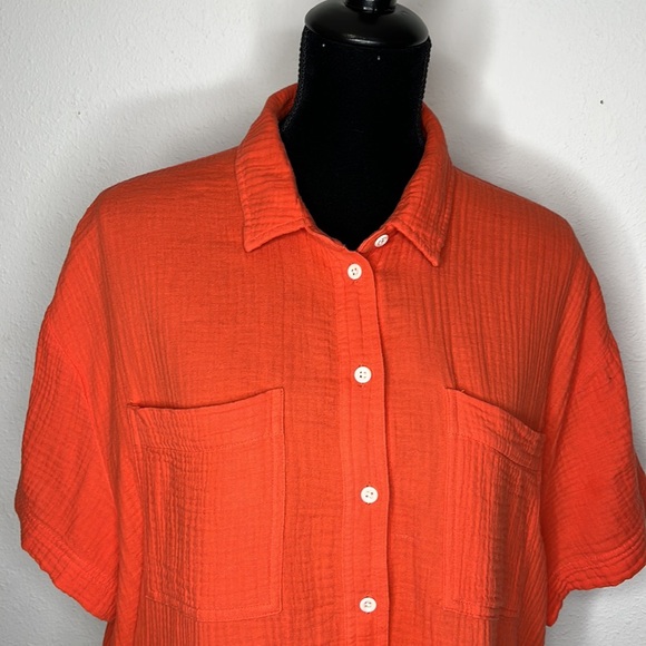 Madewell size Large lightspun beachside  button up top - Picture 4 of 13